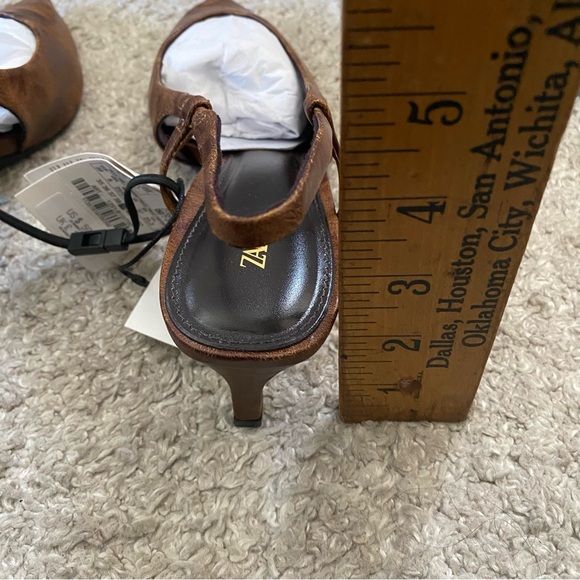 New without box Zara heeled sandals women’s size 8 - Picture 7 of 8